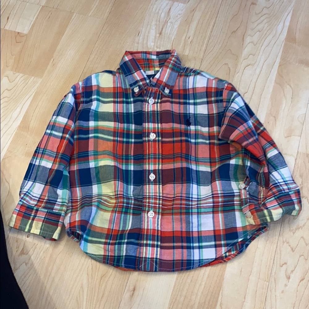 Ralph Lauren Baby Plaid long sleeve Button-Up Shirt - 18 months